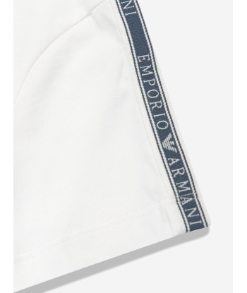 Emporio Armani Boys Logo Polo Shirt in White de l' environnement