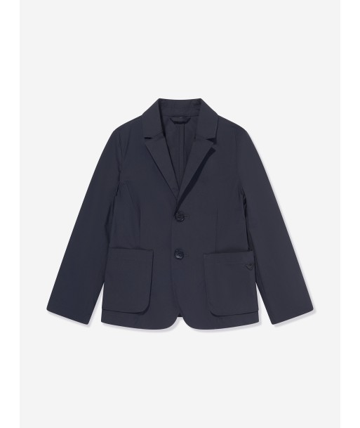 Emporio Armani Boys Cotton Blazer in Navy en stock