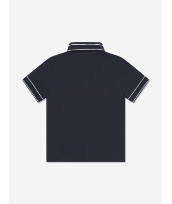 Emporio Armani Boys Logo Collar Polo Shirt in Navy vous aussi creer 