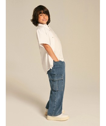 DL1961 Kids Zeke Wide Leg Jeans in Blue prix pour 