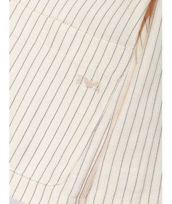 Emporio Armani Boys Striped Linen Blazer in Ivory Venez découvrir notre 