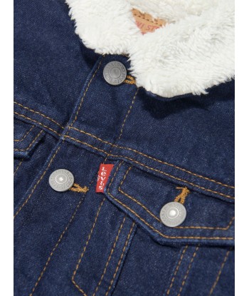 Levi's Kids Sherpa Trucker Jacket in Blue Les magasins à Paris