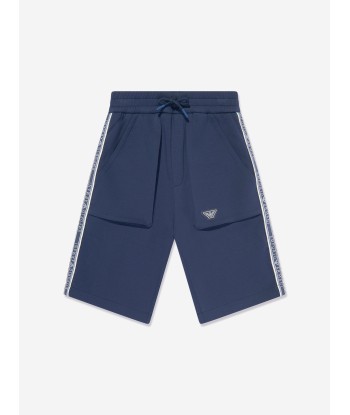 Emporio Armani Boys Logo Bermuda Shorts in Navy outlet