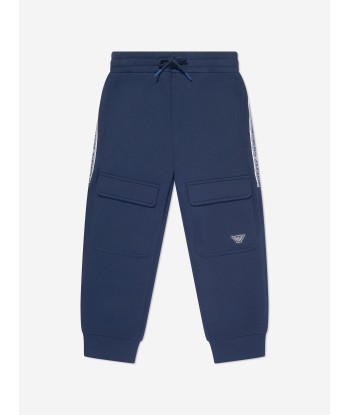 Emporio Armani Boys Logo Tape Joggers in Navy acheter