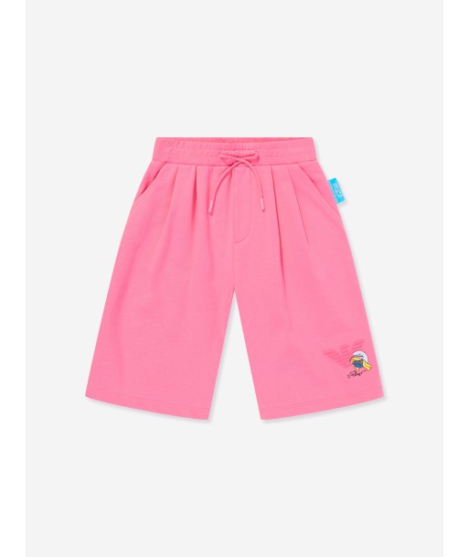 Emporio Armani Girls Smurfette Logo Shorts in Pink pas cheres