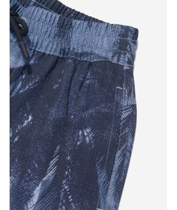 Emporio Armani Boys Palm Leaf Shorts in Blue acheter