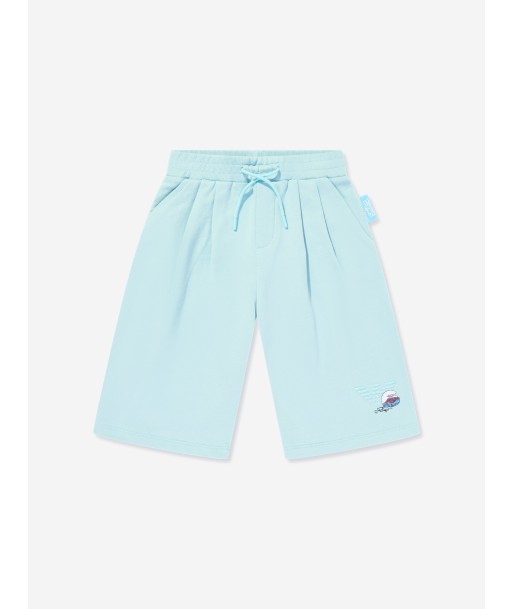 Emporio Armani Boys Smurf Logo Shorts in Blue du meilleur 