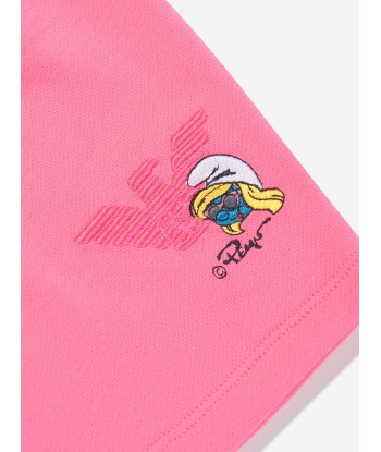 Emporio Armani Girls Smurfette Logo Shorts in Pink pas cheres