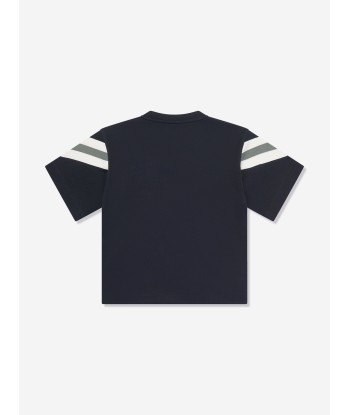 Emporio Armani Boys Striped Sleeve T-Shirt in Navy suggérées chez