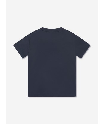 Emporio Armani Boys Logo Tape T-Shirt in Navy commande en ligne