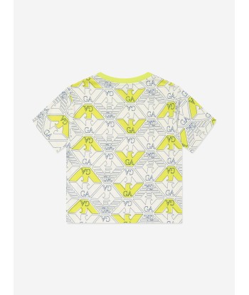 Emporio Armani Boys Eagle Logo T-Shirt in White plus qu'un jeu 