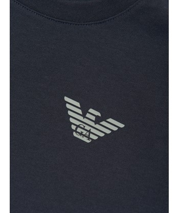 Emporio Armani Boys Striped Sleeve T-Shirt in Navy suggérées chez