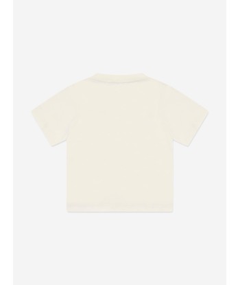 Emporio Armani Boys Logo Print T-Shirt in Beige sur le site 