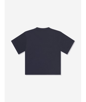 Emporio Armani Boys Logo Print T-Shirt in Navy l'évolution des habitudes 