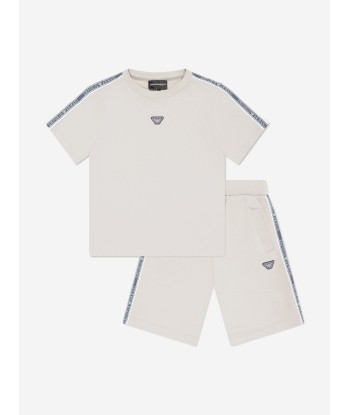 Emporio Armani Boys Short Set in Beige le concept de la Pate a emporter 