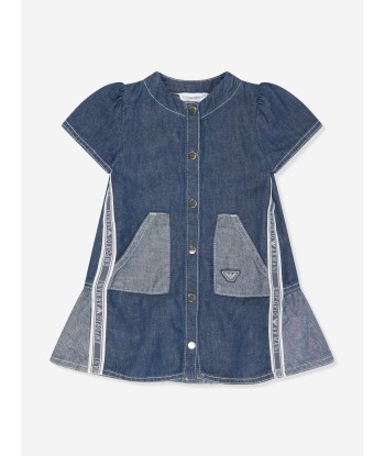 Emporio Armani Baby Girls Denim Dress in Blue l'achat 