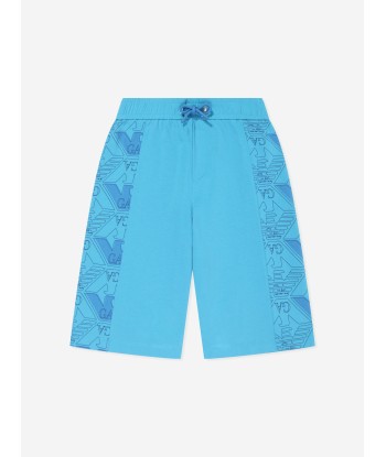 Emporio Armani Boys Short Set in Blue Les magasins à Paris