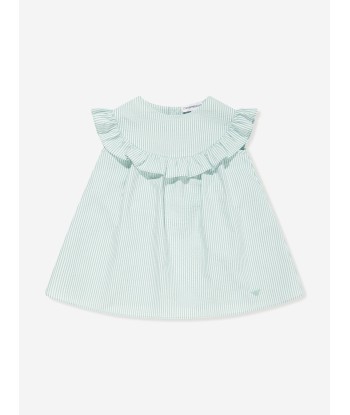 Emporio Armani Baby Girls Striped Dress in Blue acheter