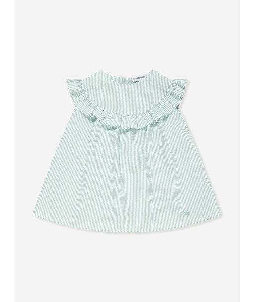 Emporio Armani Baby Girls Striped Dress in Blue acheter