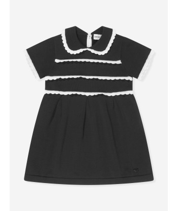 Emporio Armani Baby Girls Cotton Dress in Navy offre 