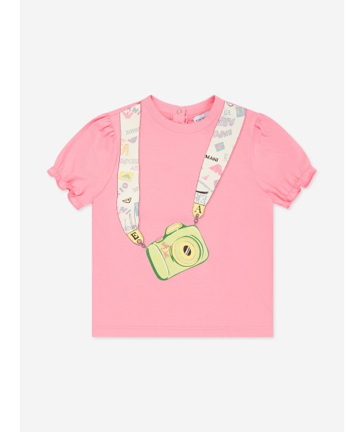 Emporio Armani Baby Girls Camera Print T-Shirt in Pink votre restaurant rapide dans 