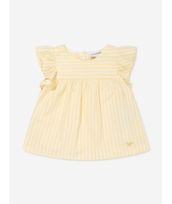 Emporio Armani Baby Girls Striped Short Set in Yellow Toutes les collections ici