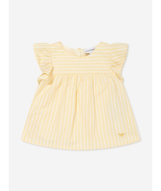 Emporio Armani Baby Girls Striped Short Set in Yellow Toutes les collections ici