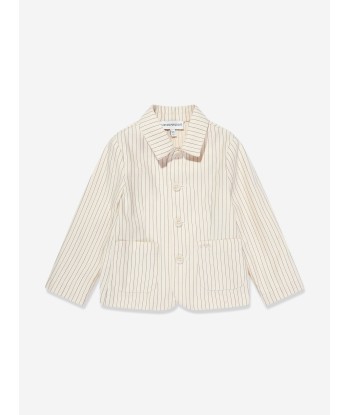 Emporio Armani Baby Boys Striped Linen Jacket in Ivory l'évolution des habitudes 