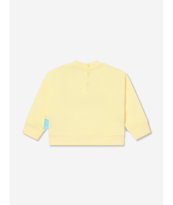 Emporio Armani Baby Boys Smurf Sweatshirt in Yellow brillant des détails fins