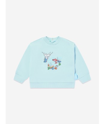 Emporio Armani Baby Boys Smurf Sweatshirt in Blue l'achat 