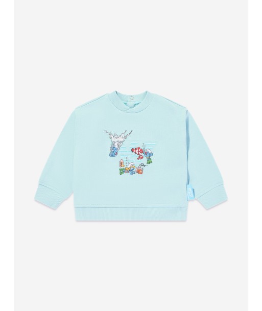 Emporio Armani Baby Boys Smurf Sweatshirt in Blue l'achat 