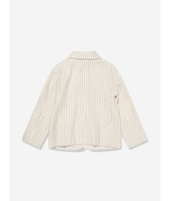 Emporio Armani Baby Boys Striped Linen Jacket in Ivory l'évolution des habitudes 