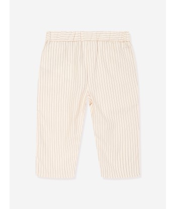 Emporio Armani Baby Boys Striped Linen Trousers in Ivory rembourrage situé sous