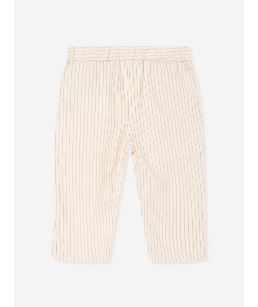 Emporio Armani Baby Boys Striped Linen Trousers in Ivory rembourrage situé sous