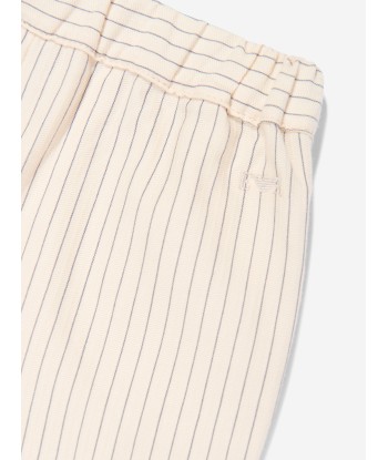 Emporio Armani Baby Boys Striped Linen Trousers in Ivory rembourrage situé sous