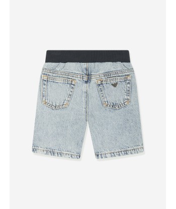 Emporio Armani Baby Boys Denim Pull On Shorts in Blue est présent 