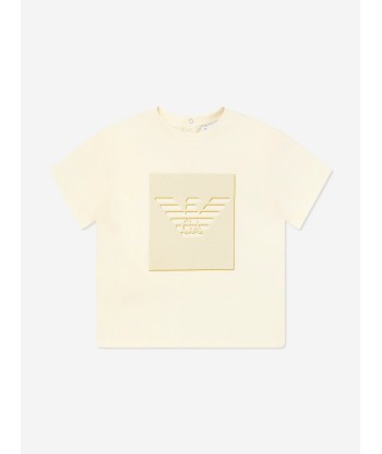 Emporio Armani Baby Boys Logo Print T-Shirt in Beige 50% de réduction en Octobre 2024