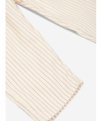 Emporio Armani Baby Boys Striped Linen Trousers in Ivory rembourrage situé sous