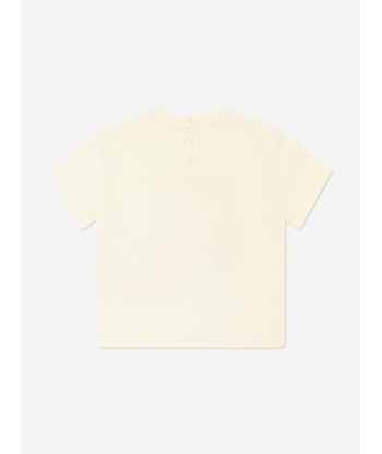 Emporio Armani Baby Boys Logo Print T-Shirt in Beige 50% de réduction en Octobre 2024