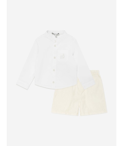 Emporio Armani Baby Boys Shirt And Shorts Set in Multicolour ou a consommer sur place