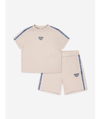 Emporio Armani Baby Boys Short Set in Beige hantent personnes