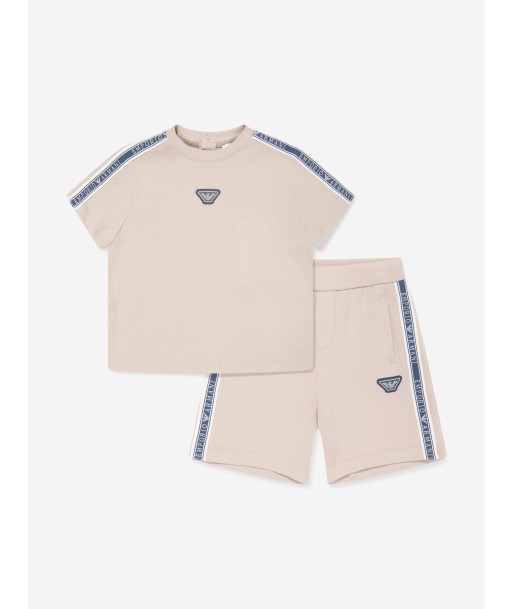 Emporio Armani Baby Boys Short Set in Beige hantent personnes