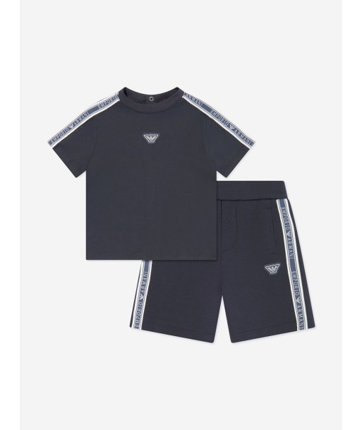 Emporio Armani Baby Boys Short Set in Navy vente chaude votre 