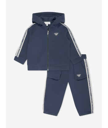 Emporio Armani Baby Boys Logo Tracksuit in Navy ou a consommer sur place