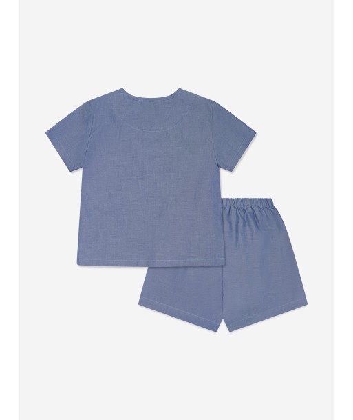 Emporio Armani Baby Boys Chambray Short Set in Blue l'achat 