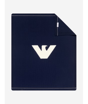 Emporio Armani Baby Boys Logo Blanket in Navy en ligne des produits 