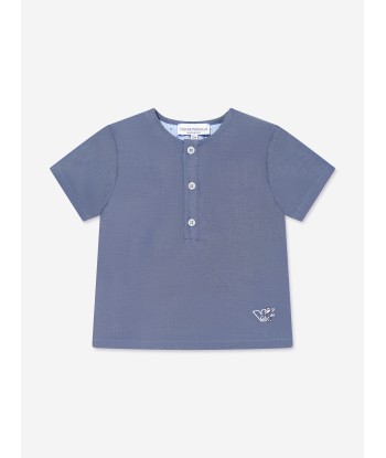 Emporio Armani Baby Boys Chambray Short Set in Blue l'achat 