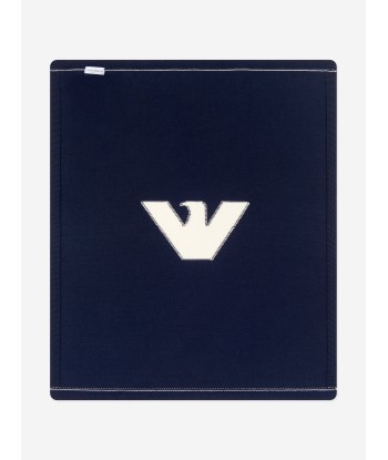 Emporio Armani Baby Boys Logo Blanket in Navy en ligne des produits 