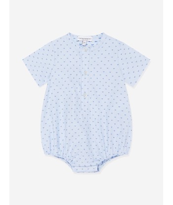 Emporio Armani Baby Boys Dungarees Romper in Blue pour bénéficier 