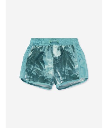 Emporio Armani Baby Boys Palm Leaf Swim Shorts in Green Voir les baskets